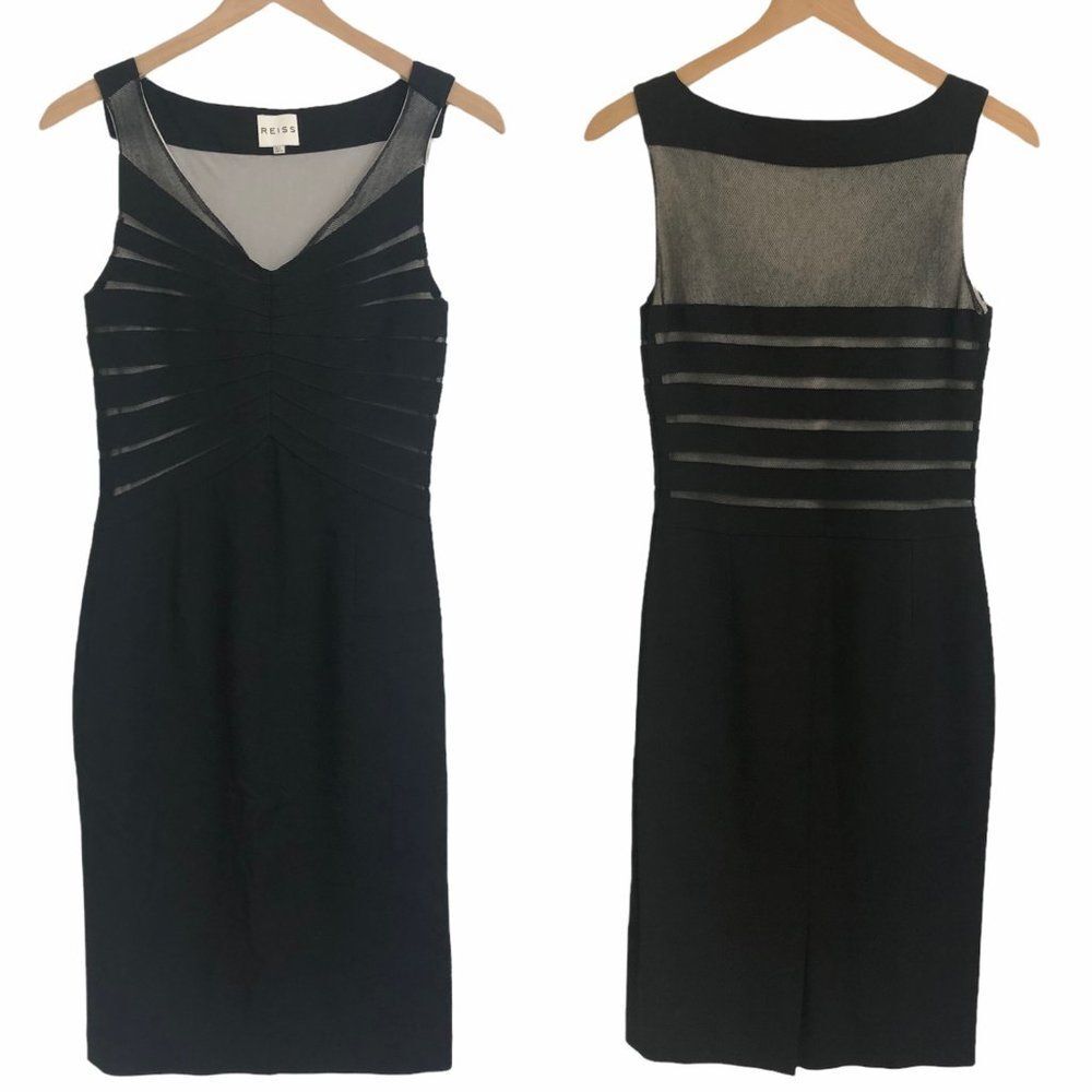 Reiss Black Bodycon Dress - Size 4